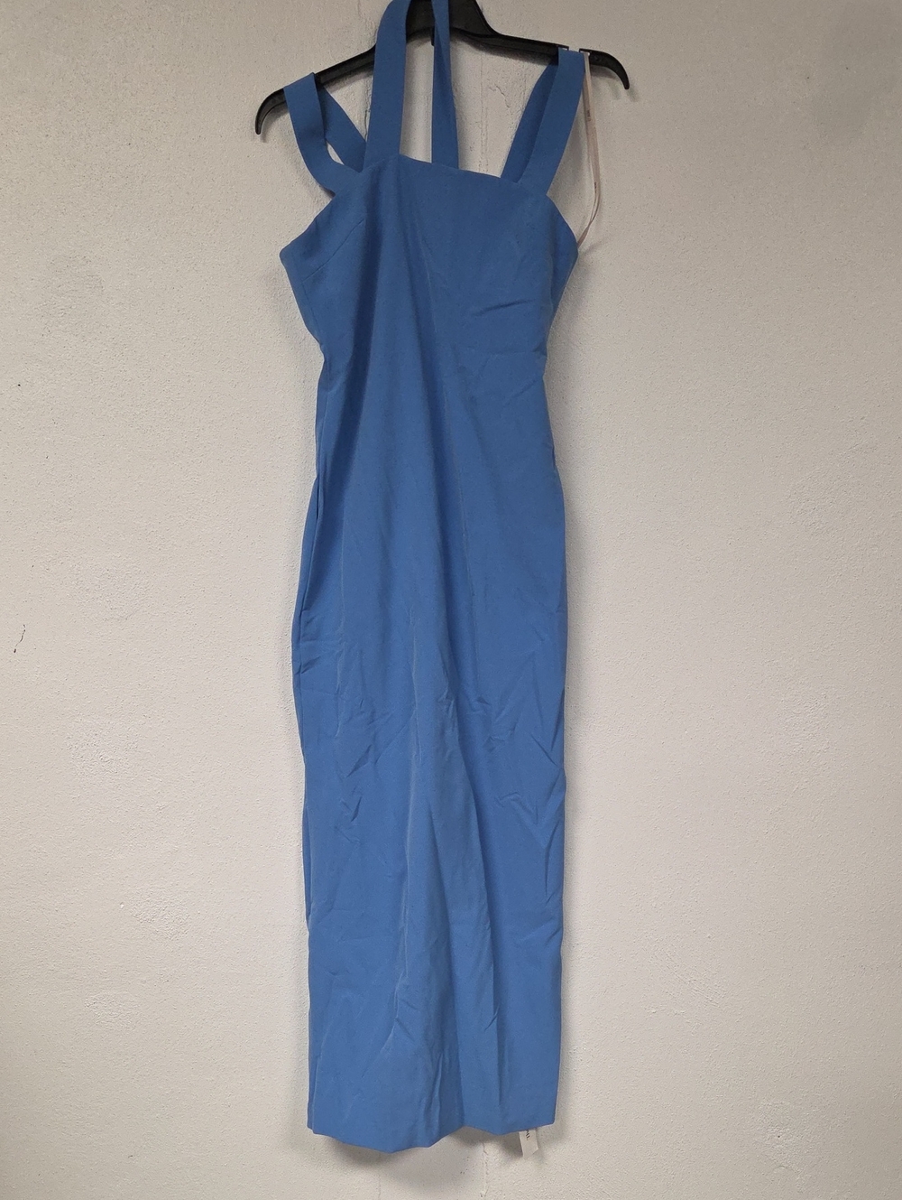 Blue Strappy Square-Neck Maxi Dress
